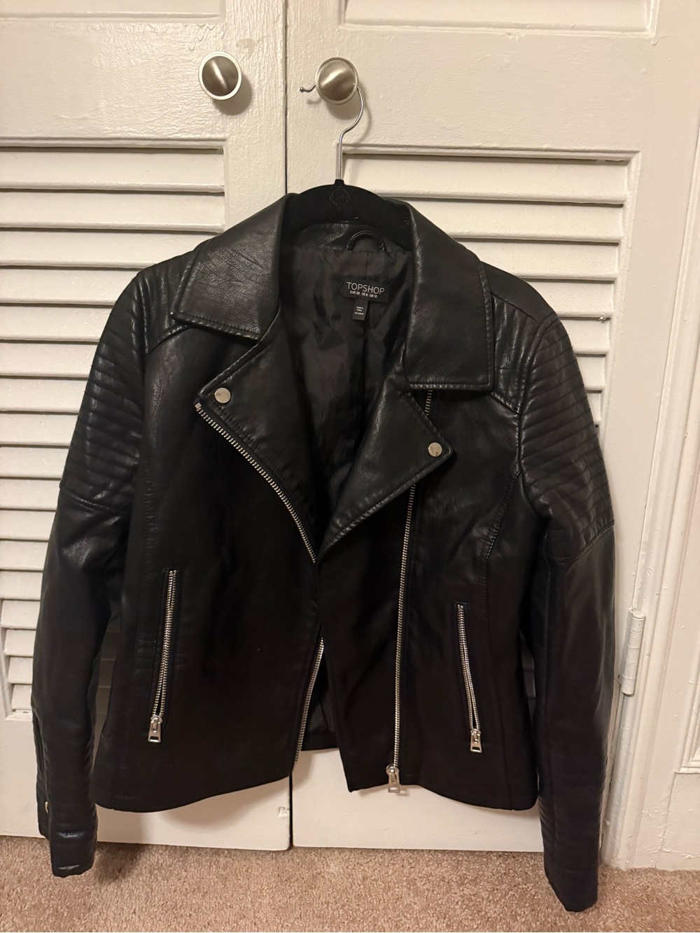 Topshop Leather Moto Jacket